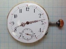 antikes Taschenuhrwerk Ankerhemmung Monopol Dürrstein Ø 45 mm alt um 1900 läuft