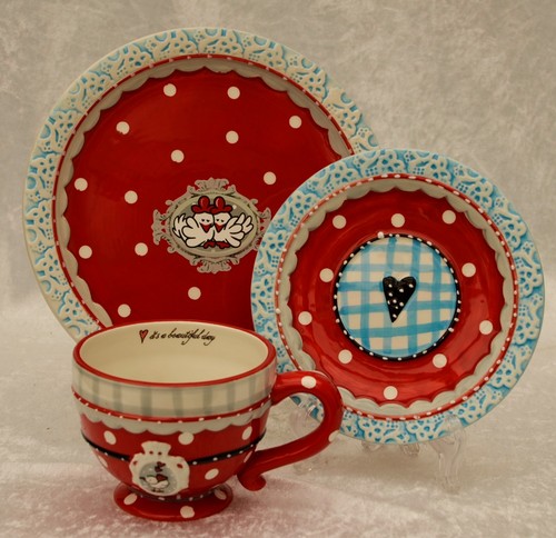 3tlg gedeck kaffeebecher - 3tlg.,