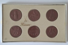 6 Meissen Porzellan Medaillen in originalen Kasten 1. Wahl