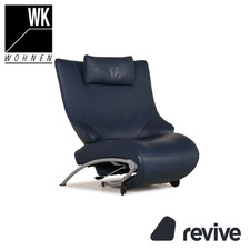 WK Wohnen Solo 699 Leder Sessel Blau Funktion Relaxfunktion