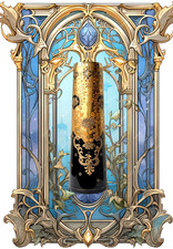 Ludwig Moser Handbemalte Gold