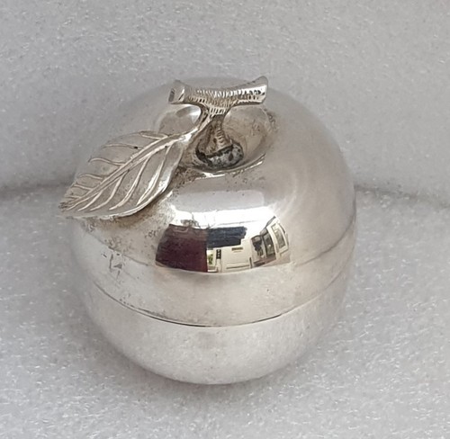 Dose apfel silber silberdose - dose,