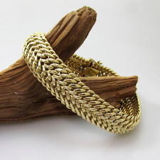 Wert 3990,- Gold Armband breit aus 585 / 14 KT Gelbgold klassisch
