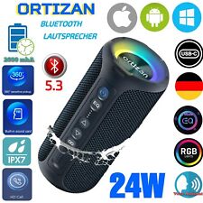 Ortizan Bluetooth Lautsprecher Tragbarer RGB Licht, Musikbox, X10 Brandneu IPX7