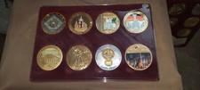 8 x Gigant Münze Medaille XXL 70 mm  im Schutzschuber.....