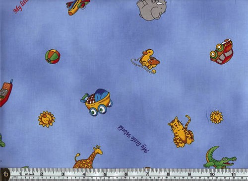 Stof little world - little,