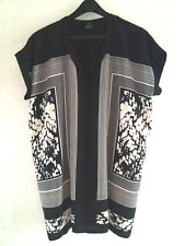 MADELEINE Tunika Seide Bluse schwarz weiß creme Seidentunika grafisch