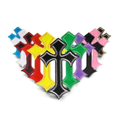 Gothic kreuz patch aufnäher - kreuz,