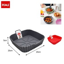 Silikonpfanne für quadratische Luftfritteuse 20 x 5 cm hmj