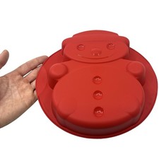 Tupperware Silikonbackform Schneemann Rot – Backen und Einfrieren 