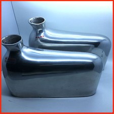 2 KARE DESIGN VASE BLUMEN TISCH DEKO DEKORATION BODENVASE ALUMINIUM ALU VINTAGE