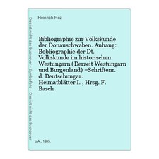 Bibliographie zur volkskunde - bibliographie,