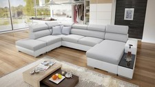 Wohnlandschaft Ecksofa mit Schlaffunktion Große Eckcouch U Form PERS VI IM SOFA