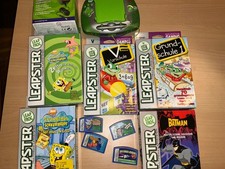 Leapster, LeapFrog Lernsystem, Spielekonsole + Netzteil + 9 Spiel, gebraucht