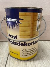 8€/L Brillant Acryl Holzdekorlasur 2,5L Pergola Zaun Spielzeug Lasur (A597)