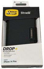OtterBox Strada Hülle Apple iPhone 14 Plus Shadow Schwarz Leder-Folio