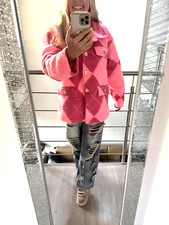 Woll  Jacke Damen Rauten