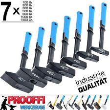 7-tlg Profi Schlosserhammer Satz 100 Gr - 1500 Gr. Werkstatt Hammer Fiberglas XT