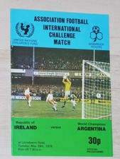 REPUBLIK IRLAND - ARGENTINIEN 1979 Diego Maradona, Daniel Passarella Programm