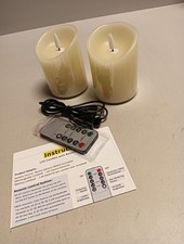 FiiMoo Wiederaufladbare LED-Kerzen 2er Set Aufladbare Kerzen mit Timerfunktion