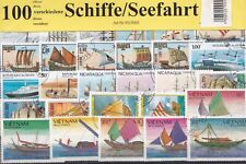100Briefmarken Schiffe 🚢 Boote Segler Kreuzfahrt Transport,Q2,Tanker,Kreuzfahrt
