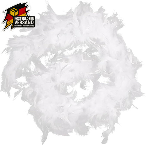 Federboa 200cm weiß für - federboa,