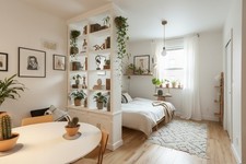 Trennwand Raumteiler Bücherschrank Regalschrank Bücherregal Landhaus Stil Massiv