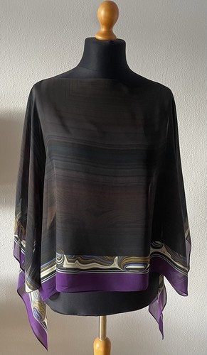 Escada seidenponcho schwarz - escada,