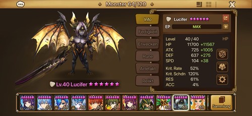 Summoners war 2ld5 lucifer - war,