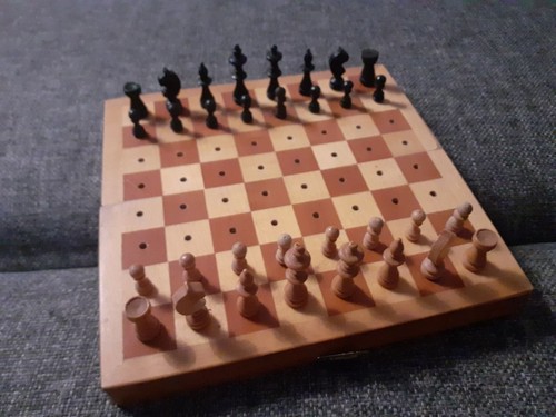 Steckschachspiel aus holz - holz, /