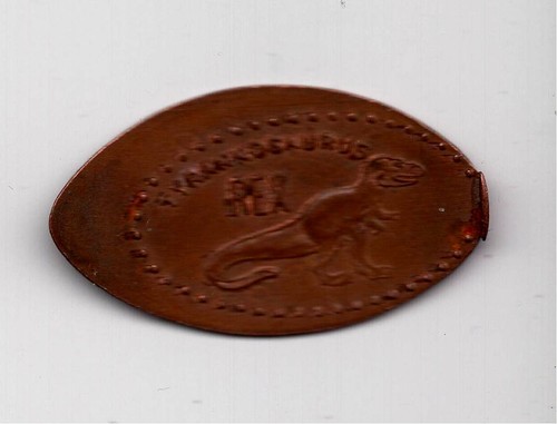 Elongated coin england - england, uk
