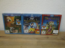 Walt Disney Pappschuber Blu-Ray Paket (Schneewittchen,Bambi,Rapunzel 3D) NEU&OVP