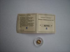 Kleinste GOLD-MÜNZE der Welt - Motiv Springbock/Krüger Büste -