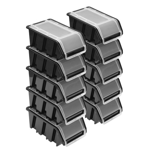 10x stapelbox mit - 10x, deckel