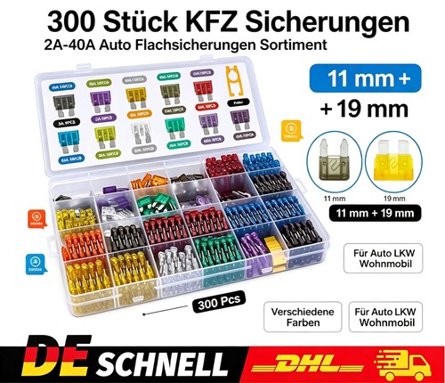 300 stück kfz sicherungen - 300,