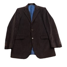 Ozwald Boateng Herren Blazer Sakko 40R schokobraun gemustert Cord