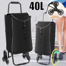 Einkaufstrolley Treppensteiger mit Sitzen Einkaufsroller klappbar Einkaufswagen 
