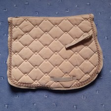 Satteldecke Schabracke  Pferd Reiter Sattelunterlage Dressur BEIGE