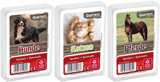 Quartett Spielset Tiere Pferde Hunde Katzen je 1 Spiel