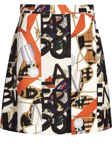 Burberry minirock mit print - -,