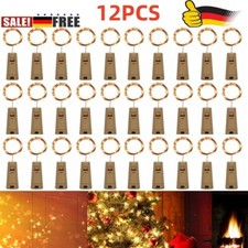 20 LED Flaschenlicht Korken Fee Lichterkette Flaschenbeleuchtung Weinflasche 2M