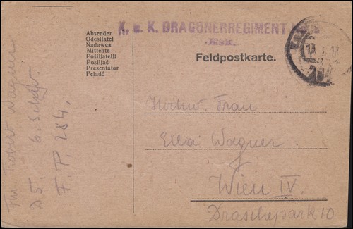 Feldpost k - feldpost, k.