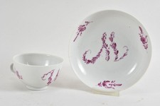 C25H14- Gera Porzellan Tasse und UT mit Monogramm Ende 18.Jh