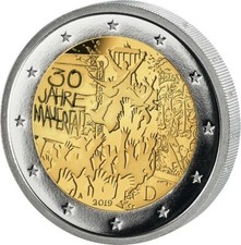 2 EURO MÜNZE - 30 JAHRE DDR MAUERFALL / BERLINER MAUER - BANKFRISCH - TOP
