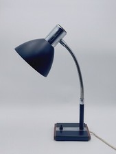 Schreibtischlampe 70 er Jahre Tischlampe Lampe Vintage Schwarz Chrom Teakholz 
