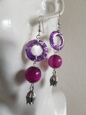 Ohrringe , Purple Mood , Iconic Style , Boho, 7,5 cm, Handmade ! UNIKAT ! Trendy