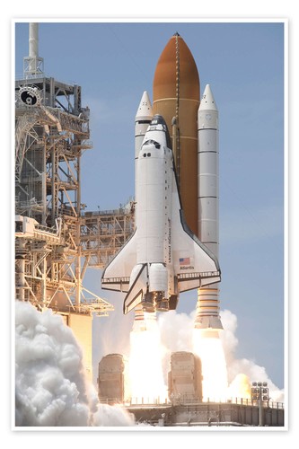 Poster space shuttle - shuttle, atlantis