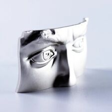 2 UNZEN 999 SILBER - 3D MASKE / MICHELANGELO / AUGEN DAVID STATUE - SILBERBARREN