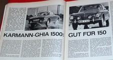 VW Karmann Ghia Typ 34 1500S TEST PETRI Lenkrad Gute Fahrt 1963 11 Käfer Werbung