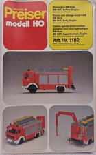 Preiser 1182 H0 1:87 - Feuerwehr Rüstwagen RW-Kran Mercedes MB 1017 OVP #304